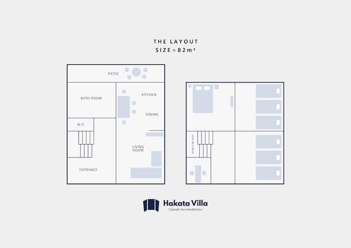 2025.06 Renew! | Hakata Villa | 10ppl | Tenjin - Fukuoka Prefecture, Japan
