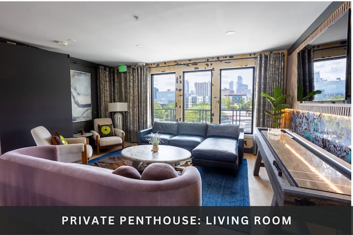 Inn Cahoots Penthouse – 4BR w/ Rooftop & Pool