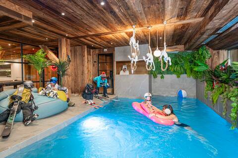 Serre-Chevalier Chalet Orpin pool cinema sauna