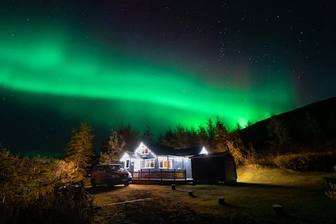 Mountain cabin with a view