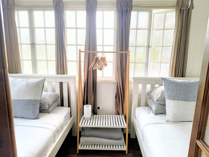 Bedroom 3:  Two King Single beds