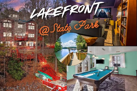 Private Cove @State Park Chalet | Theatre | Kayaks