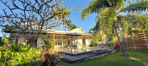 spacious beachfront villa