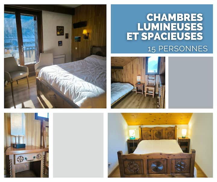 Ground floor: sweet nights at altitude: cozy rooms with mountain views, ideal for relaxing in the quiet of Abriès, Queyras.