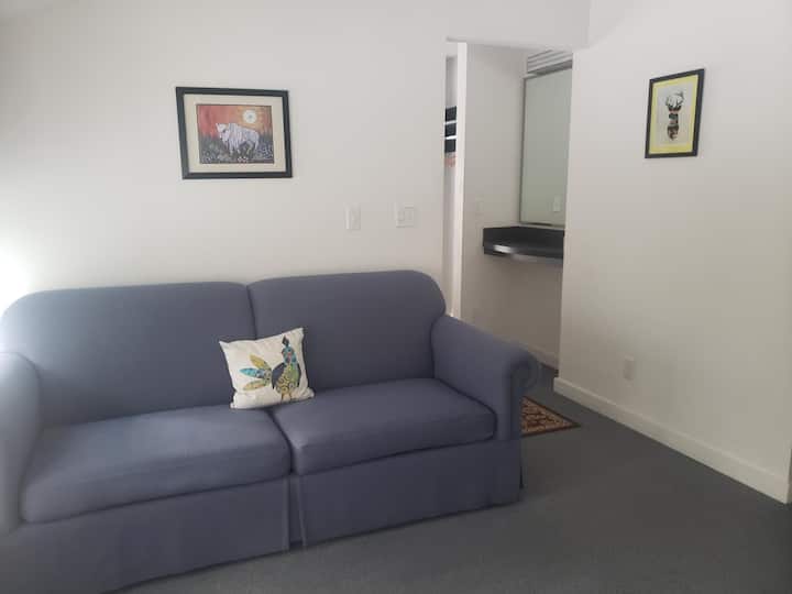 Pozrite sa na čerstvý sneh z pohodlia svojho útulného apartmánu. Pohovka sa zmení na manželskú posteľ s matracom z pamäťovej peny. Všetka posteľná bielizeň je v šatníku v spálni.