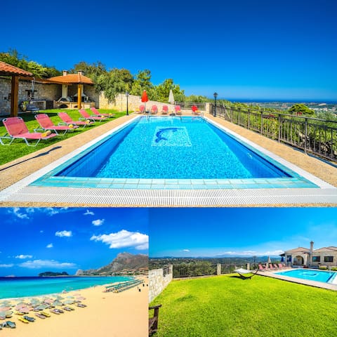 8-Bedroom Estate / 5′ to Beach / 2 Private Pools