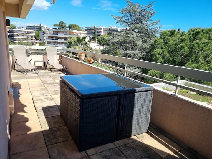 2 Pièces Climatisé Belle Terrasse +Parking Privé - Cagnes-sur-Mer