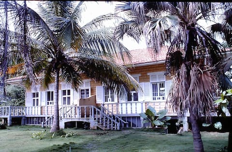 Colonial beachfront house in Sao Tome.