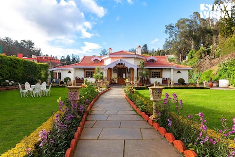 6BR w/Lawn, HeritageVilla- Greenwood Bungalow-Ooty