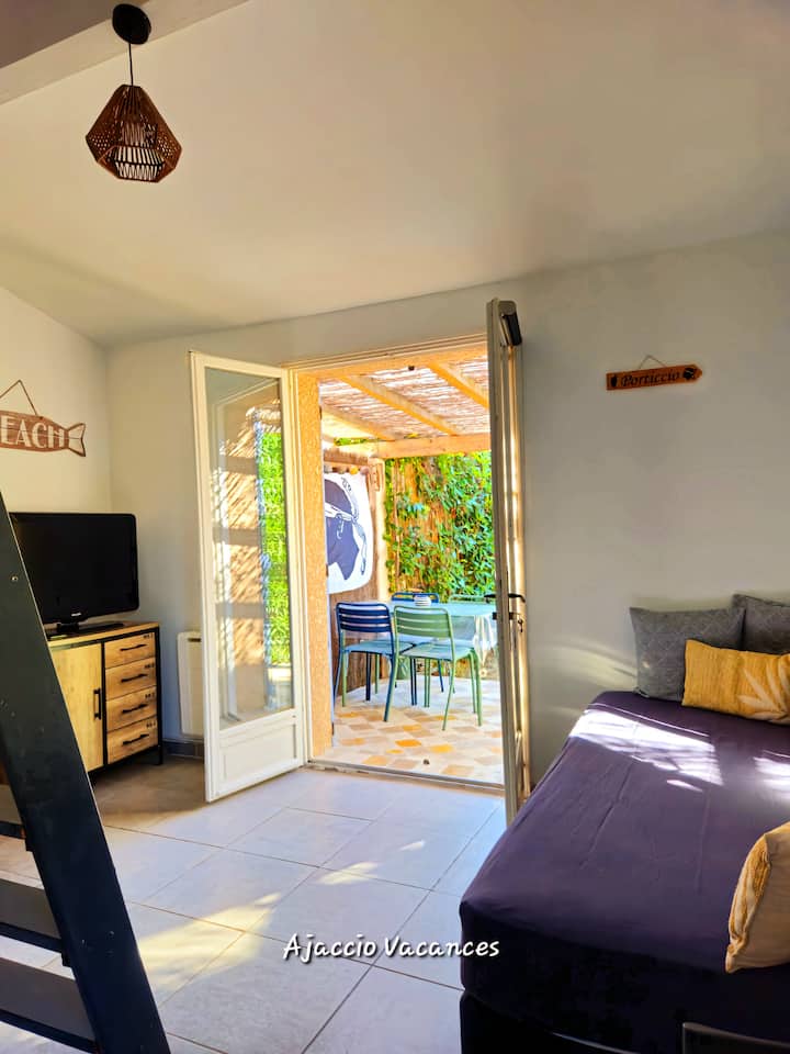 Porticcio Rive Sud Ajaccio Joli Studio Avec Jardin - Porticcio