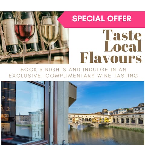 Unicko: 2-bed with premier views on Ponte Vecchio