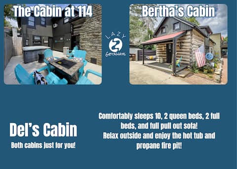 Del's Cabin: River Retreat Sleeps 10 w/ Hot Tub