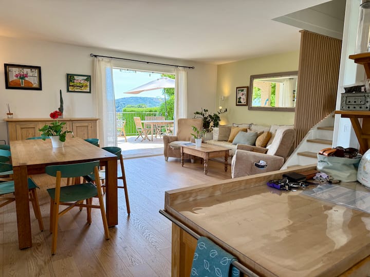 Belle Villa 6 Pers. Clim, Vue Mer, Piscine Jacuzzi - Cagnes-sur-Mer