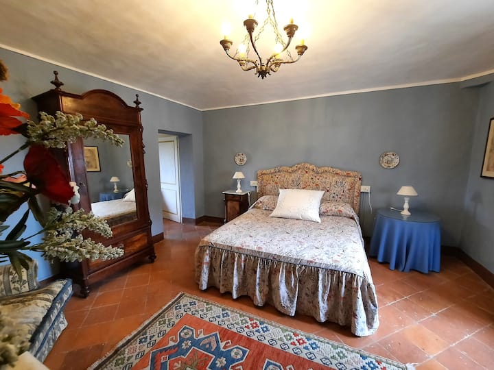 AC blue double bedroom on first floor