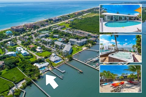 Aquatopia North: 6BR/3BA beachhouse, dock, pool+