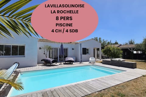 Villa 4 Bedroom/4-Bathroom/Pool on the outskirts of La Rochelle