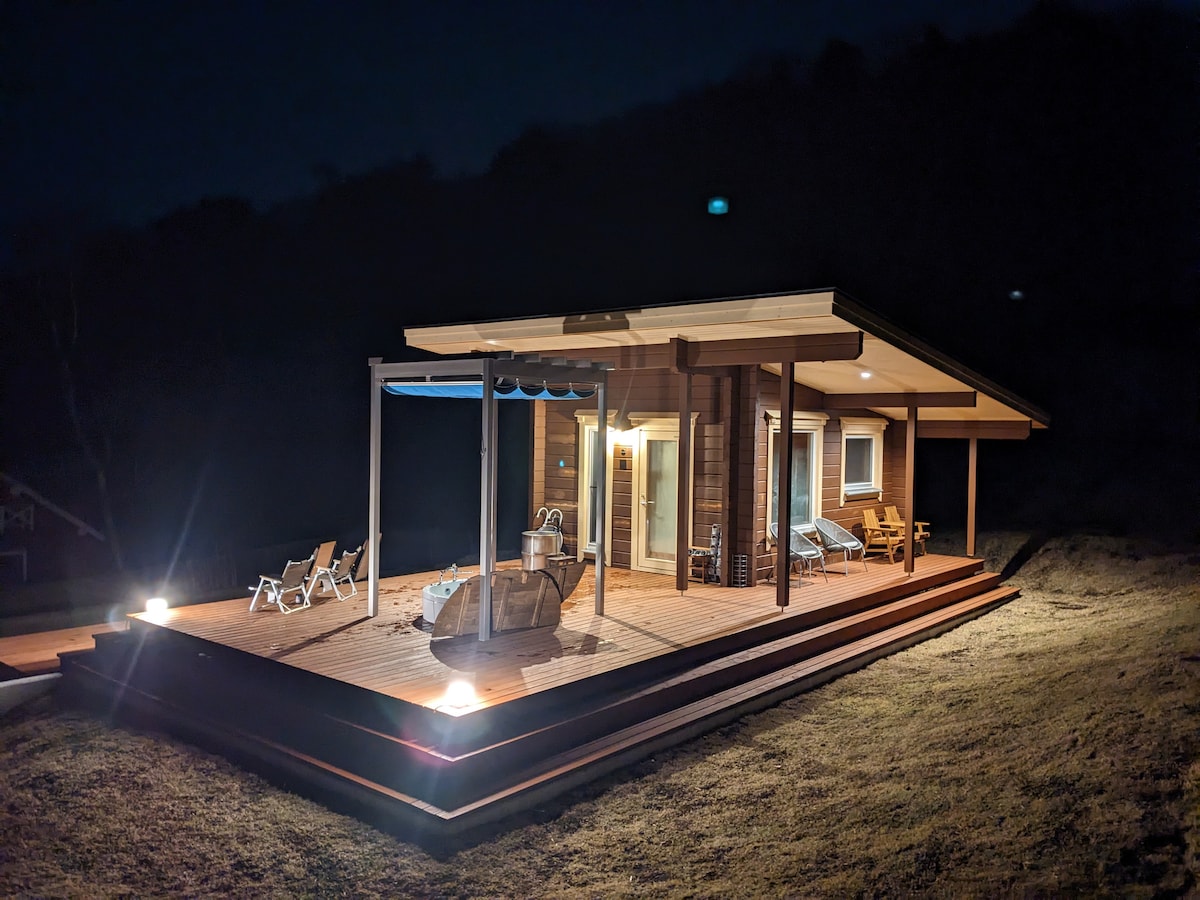 プレハブ ユニットハウス ログハウス 別荘 隠れ家 物置 エアコン付き 1