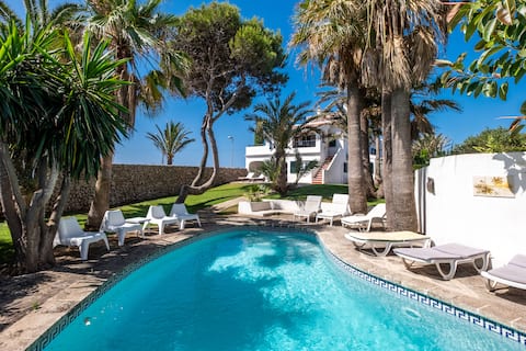 Family-friendly Villa in Menorca sea views & pool