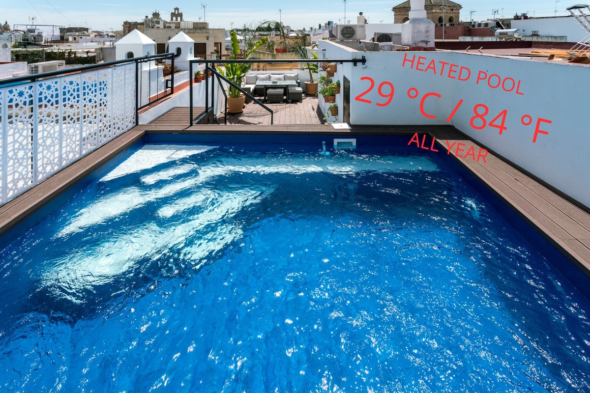 Unique House - SPA&POOL Private -StayInSeville 5Be - Townhouses