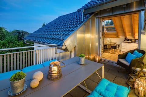 Fantastic attic loft for groups of 6-8 people