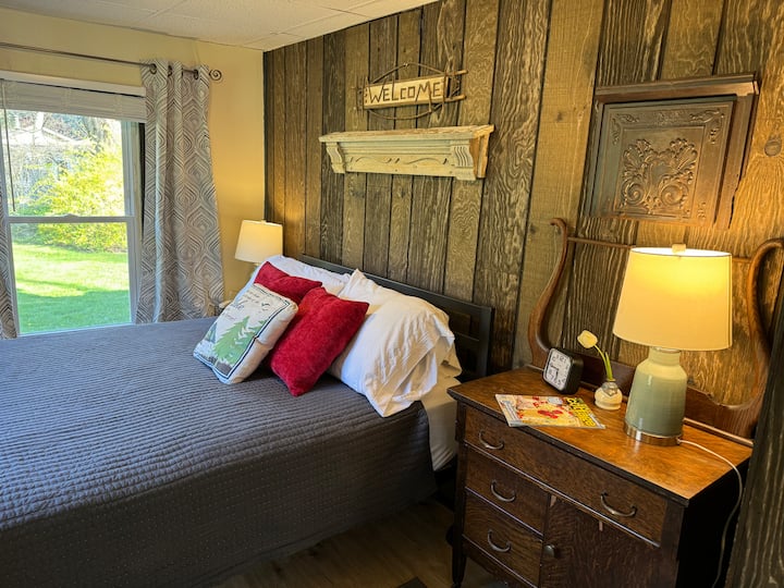 Wake up refreshed with our new mattress and a view of the wildlife on the pond. "This was our best stay in Airbnb. Place was very scenic. Owner was super helpful and friendly. Good for a family vacation." Review I.