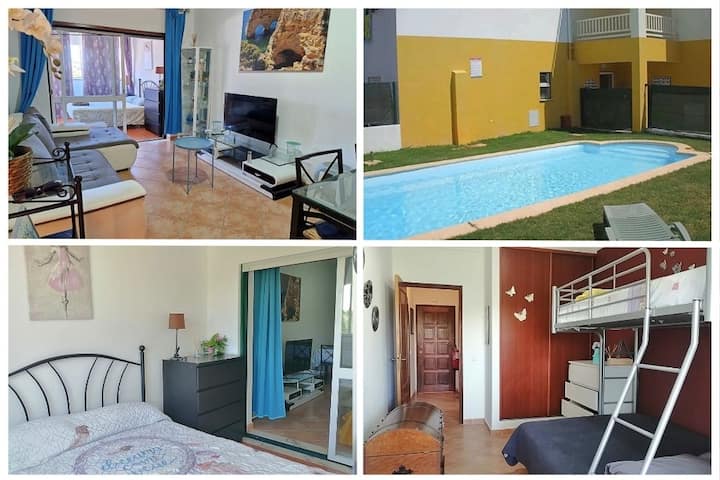 3 Lits. Piscine. Plage 8min à Pied. Parking & Wifi - Portimão
