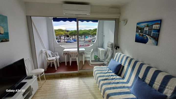 Studio Cabine Coquet Climatise Dans Residen Privee - Le Grau-du-Roi