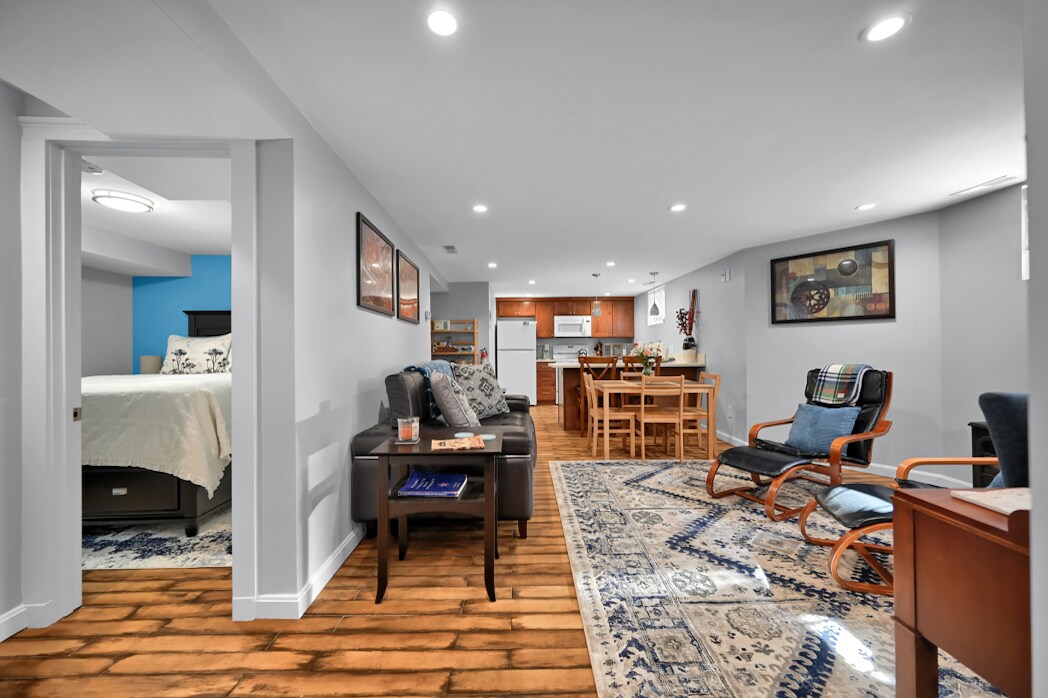 Successful Airbnb property: Charming Colonial Two BR Basement Apt with Parking in Medford