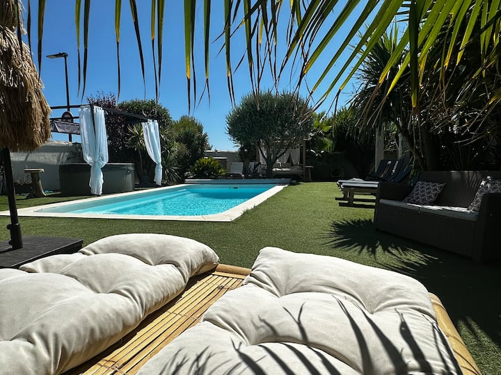 Appart Le Manon/4 Pers/1ier éTage/piscine/jacuzzi. - Vic-la-Gardiole