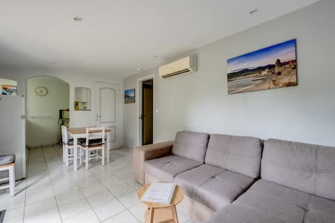 Successful Airbnb property: Chalet Argeles 4/6 people, private pool, BBQ, pingpong in Argelès Sur Mer
