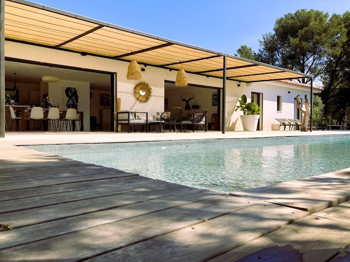 Villa(8p) Moderne Plain-pied-piscine Chauffée 20m - La Ciotat