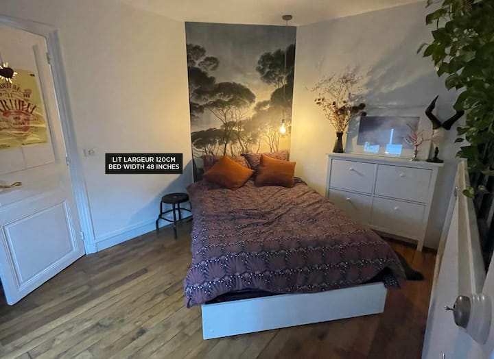 Cama doble de 120 cm de ancho