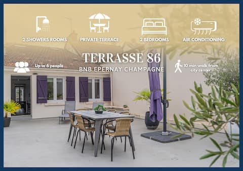 Successful Airbnb property: BnBÉpernay Terrasse 86 - Private terrace with view in Marne