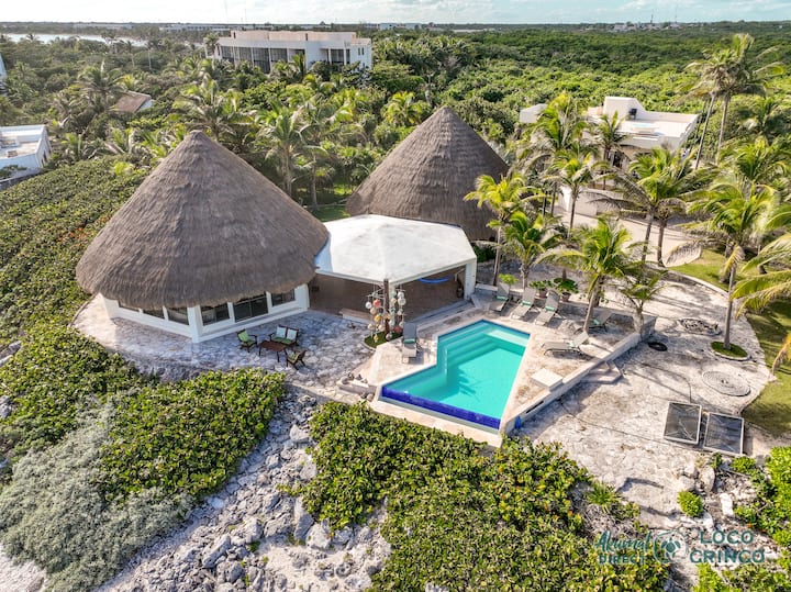 Casa Alux Infinity Pool + Breezy Oceanfront Living - Akumal
