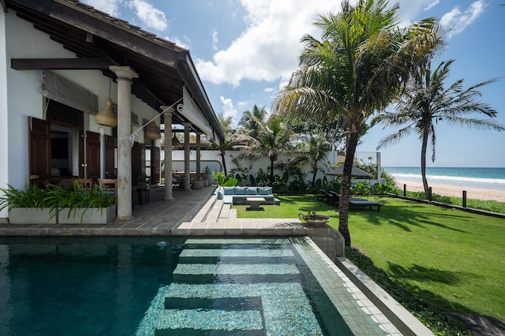 Beachfront 3 BR Villa Fully Staffed with a Chef