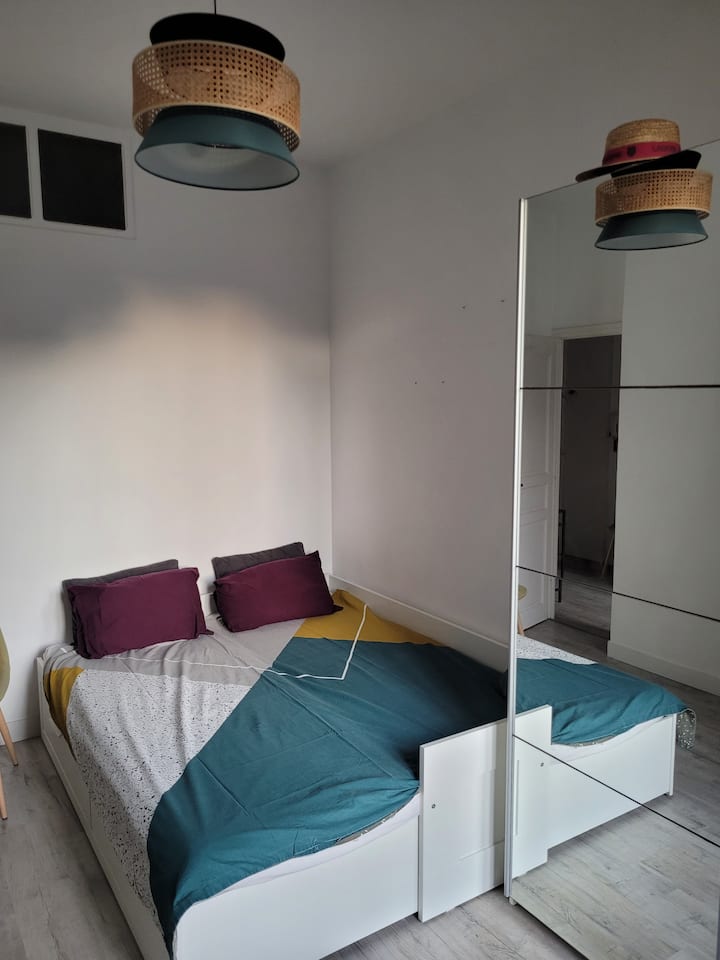 Cama peine en posición cama doble 160x200 - Nota: 2 colchones separados 