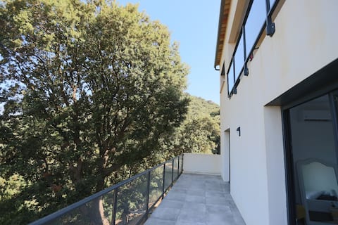 South Corsica, air-conditioned villa, exceptional view