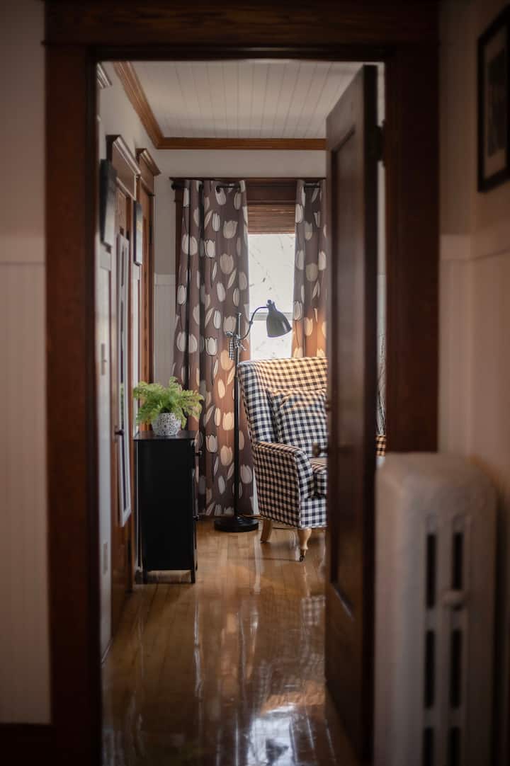 Master Bedroom Entry in Inviting, Charming, and Bathroom is right Next Door...