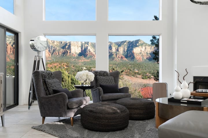 "Wake up to breathtaking red rock views and unwind in the heart of Sedona. Your perfect desert escape awaits! ✨ #SedonaStay #AirbnbViews #DesertRetreat"