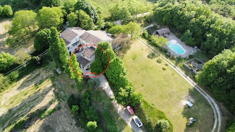 Typical Drôme stone house with swimming pool