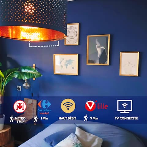 Top performing Airbnb: Cozy 🐾 Apartment Lille Centre MARINE in Lille