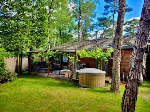 Chalet with hot tub in spacious garden