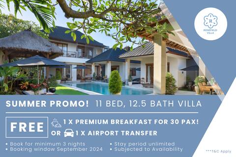DREAM VILLA! 11 BEDR/Prime Location/Berawa/ Beach