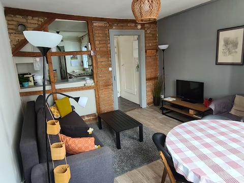 Airbnb performant: Logement 48m2 Strasbourg Krutenau-parking possible à Bourse Esplanade Krutenau