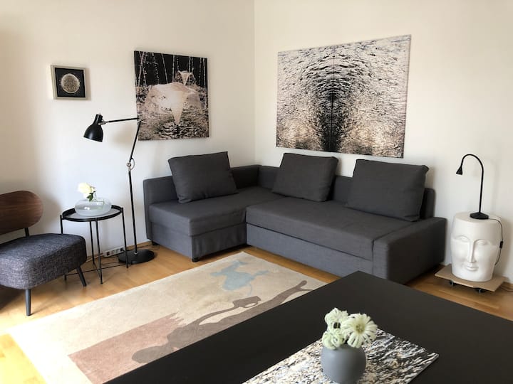  סלון עם ספה נפתחת לאדם אחד או שניים ופינת אוכל ל -4 אנשים.