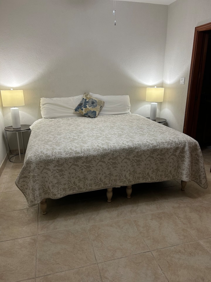 spare bedroom set up as a king