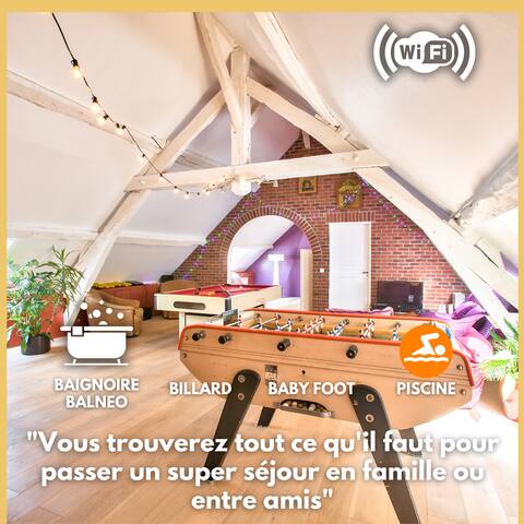 10-15p guesthouse, swimming pool/forest/castle/fun