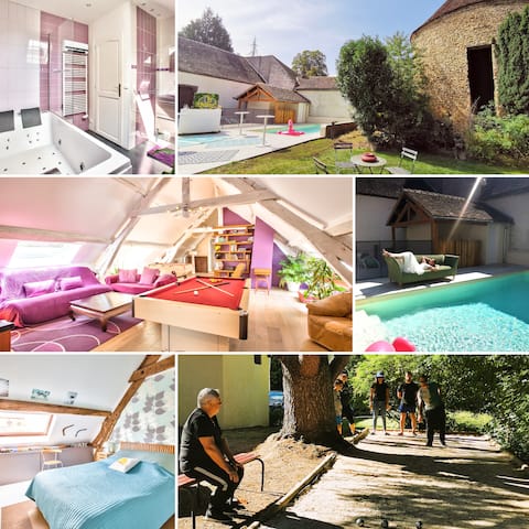 Country house with pool/pétanque/billiards