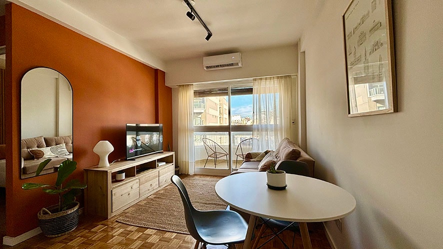 Departamento de 2 ambientes con balcón en Palermo