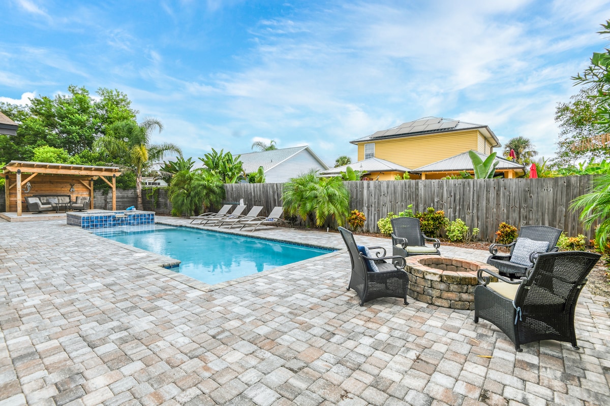 Island Time-Pool & Heated Spa, Firepit, Near Beach